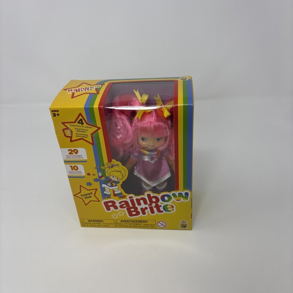 Rainbow Brite Tickled Pink 5.5" Doll Comes With 4 Surprises In Box NEW SEALED
